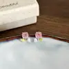 Brincos de Zircônia com Borboleta e Flor Estilo Doce e Feminino para Mulheres, Exquisitos e Compactos, Brincos Personalizados da Moda Tendência