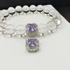 Suporte de Cobre Estilo Palácio Preserva Cor Banhado a Ouro Banhado a Prata Cristal de Zircônia Incrustado Suporte de Flores DIY Pulseira de Contas Acessórios de Pulseira