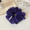 Goma para el pelo de gasa con lunares simples estilo coreano, elegante y con estilo, scrunchie de tela plisada de nicho, nueva cuerda para coleta de pelo