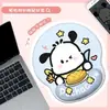 Alfombrilla de ratón con reposamuñecas, diseño de Pochacco, linda goma para palma de oficina, soporte de escritorio para niñas, alfombrilla de ratón personalizada