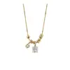 Collar de Cadena Exquisita con Cuentas de Cristal de Zircón Dopamina, Cadena Dulce para Clavícula Estilo Vacaciones de Verano, Diseño de Nicho