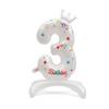 Fabricante en Stock Globos Digitales de Pie de 32 pulgadas Globos de Película de Aluminio Impresos con Corona Blanca Globos Digitales de Cumpleaños Inflables