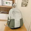 Mochila Nueva Estilo Japonés Ins Retro Fresca y Dulce Costura de Color Contrastante Mochila Ligera de Viaje para Chica Universitaria