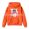 Sudadera con Capucha de Color Sólido Estampada con Letras Primavera y Otoño Ropa de Forro Polar para Niños con Bolsillo Top con Logo Fijo