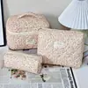 En Stock Bolsa de Maquillaje de Pie con Estampado Floral, Gran Capacidad, Compartimentada, Neceser de Viaje Portátil, Bolsa de Almacenamiento de Cosméticos para Mujer