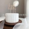 Corea del Sur estilo INS creativo simple de madera inserción de tarjeta para pastel decoración para hornear fiesta de cumpleaños nicho inserción de banderín