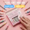 Conjunto de Canetas para Nail Art Mais Vendido na Amazon Transfronteiriço Impermeável Graffiti para Unhas Pintura DIY Caneta Delineadora de Secagem Rápida