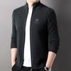 Suéter de lana 100% Hengyuanxiang, cárdigan de punto para hombre, prenda exterior, otoño e invierno 2024, nuevo suéter con cremallera, abrigo para hombre