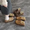 Sapatos Birkenstock Fofos Femininos 2026 Inverno Novo Solado Grosso Mocassins Slip-on Leve Antiderrapante Impermeável Quente Sapatos de Algodão