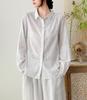 Cardigan Blanco Holgado de Manga Larga para Mujer Bordado Jacquard Estilo Mori Girl Japonés Otoño 2025 Tendencia al por Mayor