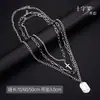 Collar de Acero de Titanio para Hombre, Colgante de Letra de Moda Hip-Hop, Cadena para Suéter Estilo Coreano, Collar Largo Estilo Lujo Ligero, Venta al por Mayor de Joyería