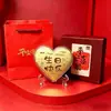 Moneda de Oro Corazón Puro 999 Colgante Festival de las Siete Estrellas Regalo de San Valentín para Esposa Novia
