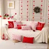 Funda de almohada de felpa acolchada para el día de San Valentín, amor, rosa romántico, cojín de almohada, cojín lumbar, venta al por mayor