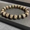 Pulsera Antigua de Esmalte Gris Fragante Bestia Devoradora de Oro Pulsera DIY de Cinco Colores para Hombres y Mujeres Familia de Tres Cuentas de Esmalte de Colores
