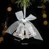 Nuevas decoraciones de Navidad: colgantes transparentes de cristal de hielo con lentejuelas, copos de nieve, mariposas, adornos de renos, decoraciones para el árbol de Navidad