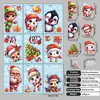 9 Folhas/Conjunto Adesivos de Janela Estáticos de Natal 2026 Azul Verde Vermelho Preto Dourado Papai Noel Rena Boneco de Neve Amazon