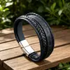 Pulsera Retro Popular para Hombre de Temu Tejida a Mano con Piedra de Ojo de Tigre y Piedra Volcánica, Pulsera para Hombre en Stock a Bajo Precio al por Mayor