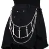 Promoção Imperdível Corrente de Metal Retro para Cintura Estilo Hip Hop Punk Camada Múltipla Pingente de Espada Corrente para Calça Jeans Acessórios Versáteis