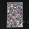 Belleza Completa Transfronteriza Nuevas Pegatinas para Uñas Navidad Ángel Papá Noel Oso Muñeco de Nieve Pegatinas para Uñas
