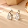 Pendientes Colgantes de Circonita Colorida Brillante, Sencillos y de Moda, con un Toque de Lujo, Diseño Compacto, Accesorios para Orejas Personalizados y Versátiles