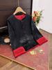 Nova Jaqueta Reversível Jacquard Chinesa Outono 2025 Nova Camisa Loose Slim Estilo Nacional Gola Redonda Chinesa para Mulheres