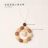 Cadena para teléfono móvil Bodhi desgastada inspirada en el Zen, estilo oso Bodhi quemado con carbono, colgante de gato de la fortuna, accesorio de pulsera unisex