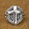 Anillo Cruz Escudo para Hombre Anillo de Moda - X Accesorios de Anillos Retro de Moda