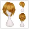 Peruca Cosplay Anime Europeia e Americana Transfronteiriça Universal Colorida Harajuku Invertida Cabelo Curto Masculino Estilo Invertido
