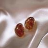Té de Leche Marrón Maillard Gotas de Agua Geométrico Resina Aretes Elegantes Pendientes de Moda Lujo Ligero Sentido de Alta Gama Pendientes para Mujer