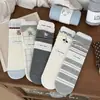 Calcetines de Tobillo Medio Bordados para Mujer Domi de Primavera y Otoño, Calcetines Holgados, Calcetines de Algodón, Calcetines Estilo Japonés y Coreano, Calcetines Rectos para Estudiantes, Calcetines Finos Transpirables