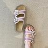 Pantuflas de Plataforma Retro Francesas Ligeras Color Beige para Mujer 2025 Nuevo Verano Ropa de Exterior que Aumenta la Altura Medias Chanclas Birkenstocks