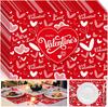 Mantel Individual de San Valentín Mesa de Comedor Aislamiento Térmico Servilleta Impermeable Hogar Rectangular Tapete de Mesa Tapete Antiescaldante Tapete Aislante de Calor Transfronterizo