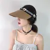 Sombrero de Paja con Parte Superior Abierta Gorra de Pato para Mujer Verano Viajes Exterior Sol Playa Ocio Versátil Sombrero de Protección Solar Venta al por Mayor