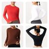 Ropa de Yoga Otoño e Invierno Lulu Manga Larga para Mujer Deporte Alta Elasticidad Ropa de Fitness para Mujer Ajustada Transpirable Ropa de Yoga Tops