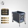 Carro de recogida de ropa sucia de acero inoxidable grueso para servicio de habitaciones de hotel, con cesta cónica