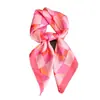 Bufanda Cuadrada Pequeña Estampada Imitación Seda Cuadros Geométricos, Chal de Alta Gama, Bufanda para Cuello Protección Solar, Pañuelo, Bufanda para Mujer