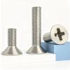 Tornillos para Máquina de Cabeza Avellanada Km, Cabeza Plana, Phillips, Acero al Carbono, Niquelado, Estándar Nacional, Alta Resistencia, Templados, Tornillos Gb819M2M2.3