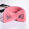 Diadema para Lavado Facial de Venta Caliente, Paquete de Cabello para Mujeres, Diadema de Felpa Linda de Invierno con Lazo, Diadema de Confinamiento, Transfronterizo Europeo y Americano