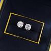 Mujing Jewelry Plata S925 Europeo y Americano AliExpress Transfronterizo Clásico Aretes Redondos de 1 quilate Moda Pikets