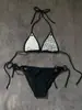 Biquíni Y2K Dark Retro Conjunto de Duas Peças com Decoração Metálica, Estilo Vintage, Férias na Praia, Estilo Gótico Casual Hot Girl