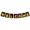 Bandera de Estilo Nuevo con Letras Brillantes Decoración para Fiesta de Bienvenida en Casa Pancarta de Cola de Pez con Lámina Dorada Colgante para Lugar Moderno Banderas de Colores