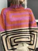 Transfronteiriço 2024 Amazon Novo Natal Estampa Abstrata Casual Capa Jaqueta Cardigan Suéter