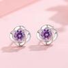 Temu aretes de flores nuevos transfronterizos para mujer aretes de moda ins hoja feliz hierba simple viento frío venta al por mayor