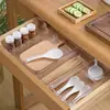 Organizador de escritorio de oficina con cajones, caja de almacenamiento compartimentada para papelería, libros y otros artículos, caja de almacenamiento de plástico transparente