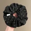 Croissant de Avellana ~ Pasador de Pelo Tejido Floral Pequeño Estilo Coreano, Estilo Perezoso, Cuerda para el Cabello Ponytail de Albaricoque Suave, Retorcedor de Cabello