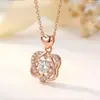 Collar coreano de plata de ley S925 con incrustación de moissanita, colgante doble de corazón simple y lujoso para mujer, joyería de nicho de alta gama