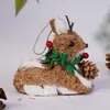 Adornos de Reno Navideño, Accesorios para Fotos, Decoraciones Navideñas, Decoración de Ambiente para Mesa y Ventana, Pequeños Renos Realistas