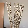 Canudos Criativos de Estampa de Leopardo Transfronteiriços da Amazon com Estampas Coloridas, Canudos Rígidos de PP Reutilizáveis, Canudos de Plástico Ecológicos