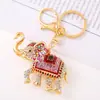 Amazon Transfronteiriço Popular Chaveiro de Elefante Strass Metal Carro Mochila Pingente de Chave Anel de Chaveiro Venda por Atacado