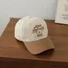 Gorra de béisbol de dos tonos con visera curva, gorra de dibujos animados con pico de pato, adecuada para estudiantes y parejas para el uso diario